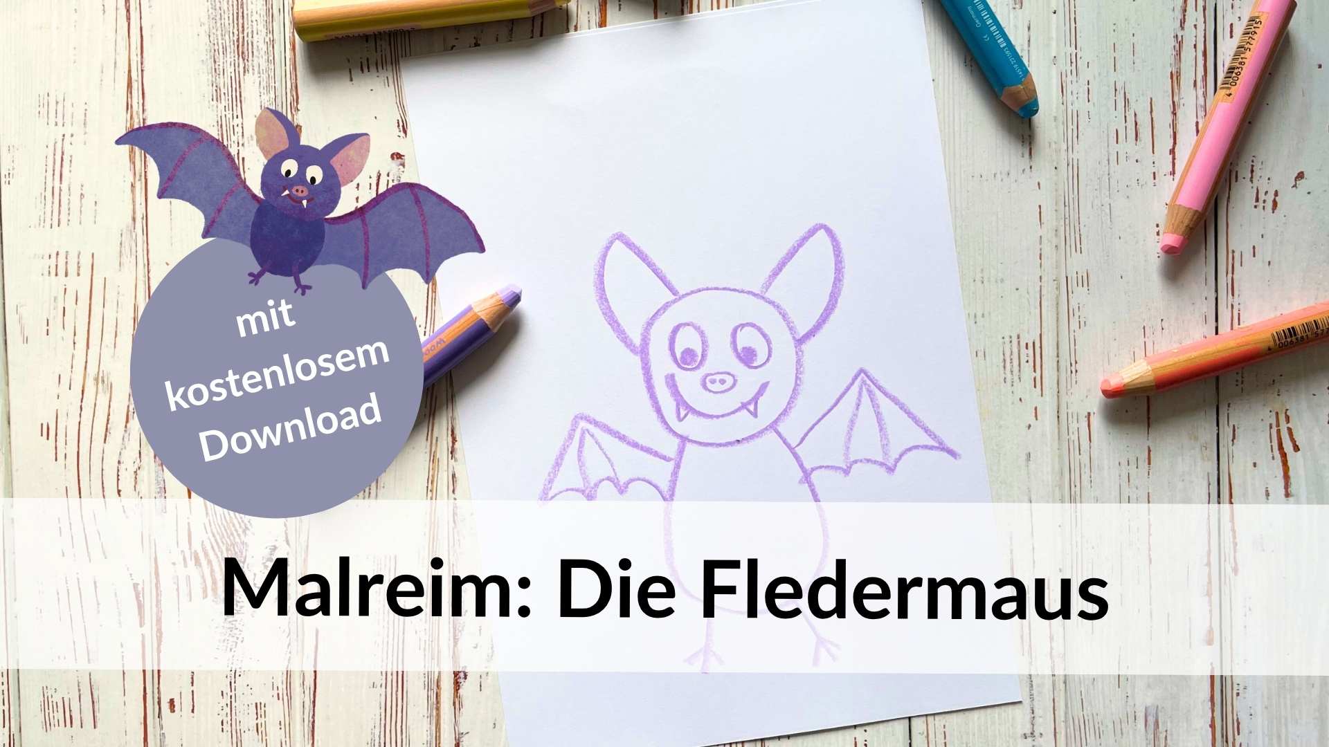 Malreim Fledermaus mit kostenlosem Download