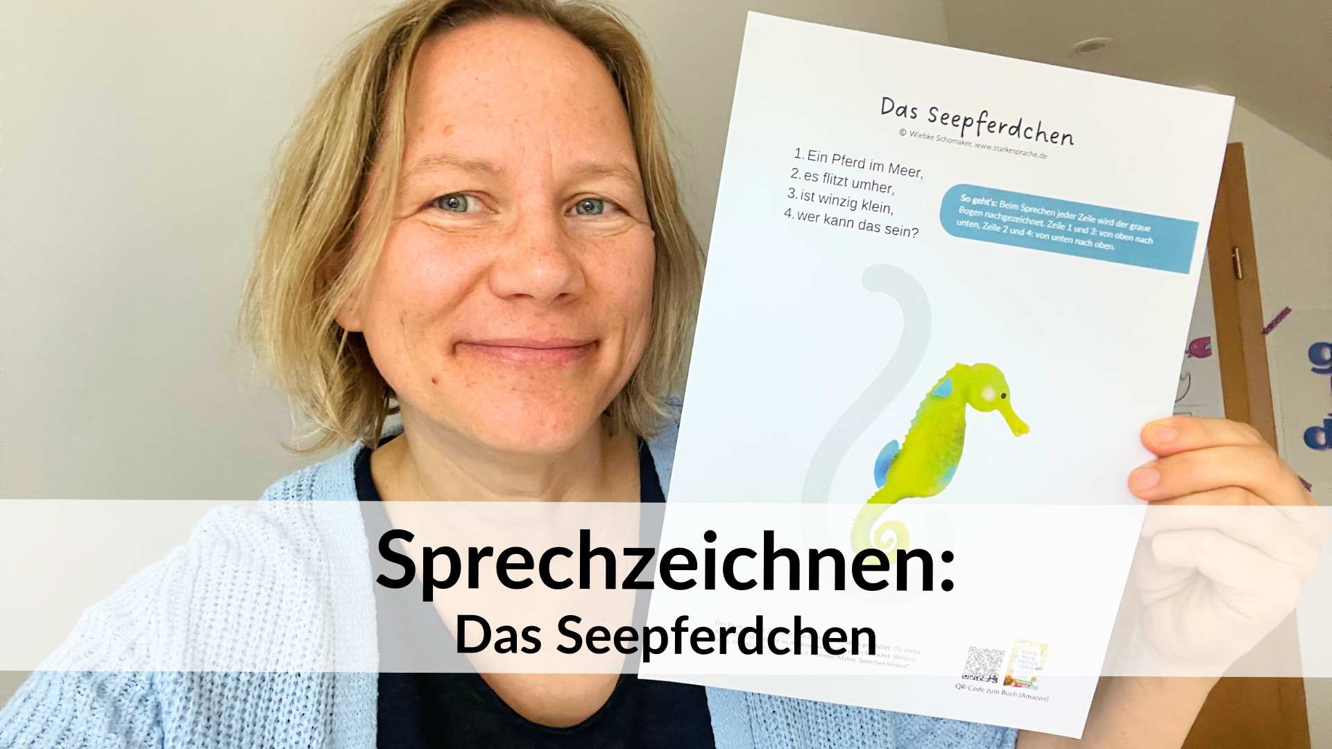 Sprechzeichnen Reim mit Seepferdchen und kostenlosem Download