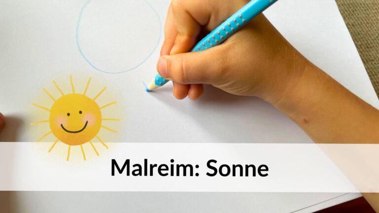 Mit Malreimen die Sprache fördern: Malreim Sonne